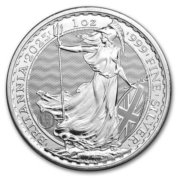 2025 Great Britain 1 oz Silver Britannia BU (Lot of 100)