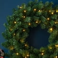 thumbnail image 1 of 2025 Green PVC Wreath, Christmas Decoration, Artificial Green Wreath for Holiday Scene Layout, Faux Greenery Wreath for Home, Office, and Holiday Decor, 1 of 1