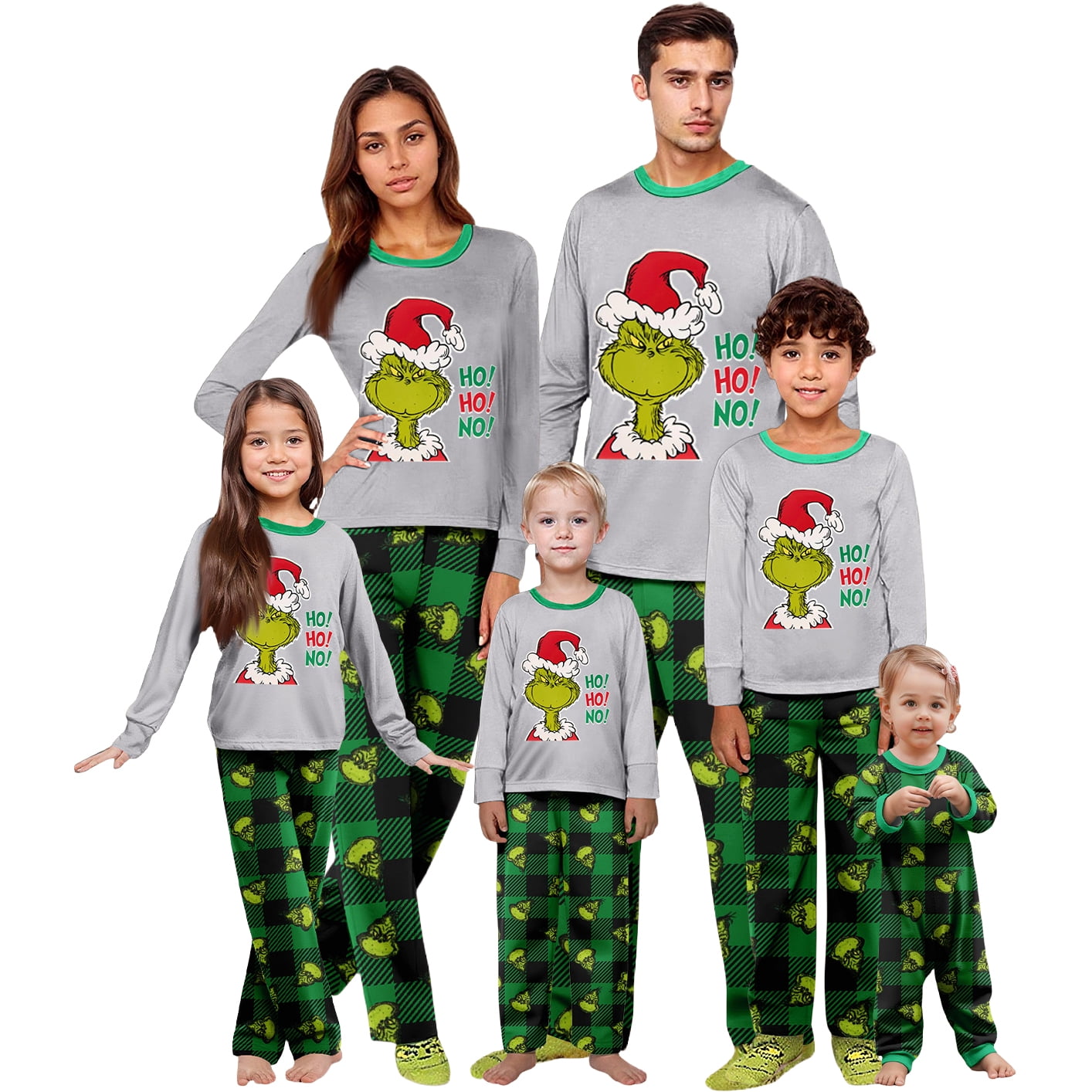 2025 Grinchi Family Matching Christmas Pajamas Set, Holiday PJs ...
