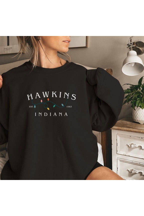 2025 HAWKINS INDIANA Crewneck S5, Stranger Sweatshirt, Unisex Crewneck Sweatshirt, Eleven, Graphic Crewneck, Gifts