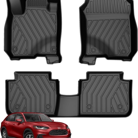 2025 HRV Floor Mats - Original Floor Mats Custom Fit for 2023 2024 2025 2026 Honda HRV & 2025 Acura ADX TPE Rubber Car Mats, All Weather Protection Floor Liners for HR-V Accessories 1st & 2nd Row