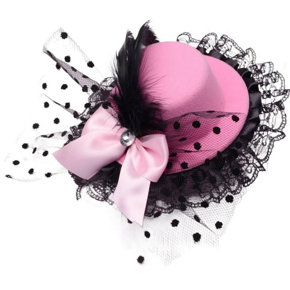 2025 Hair Clip Brushed Bow Stage Performance Small Hat Hair Clip Hair Accessory Bride Wedding Valentine's Day Party Headwear