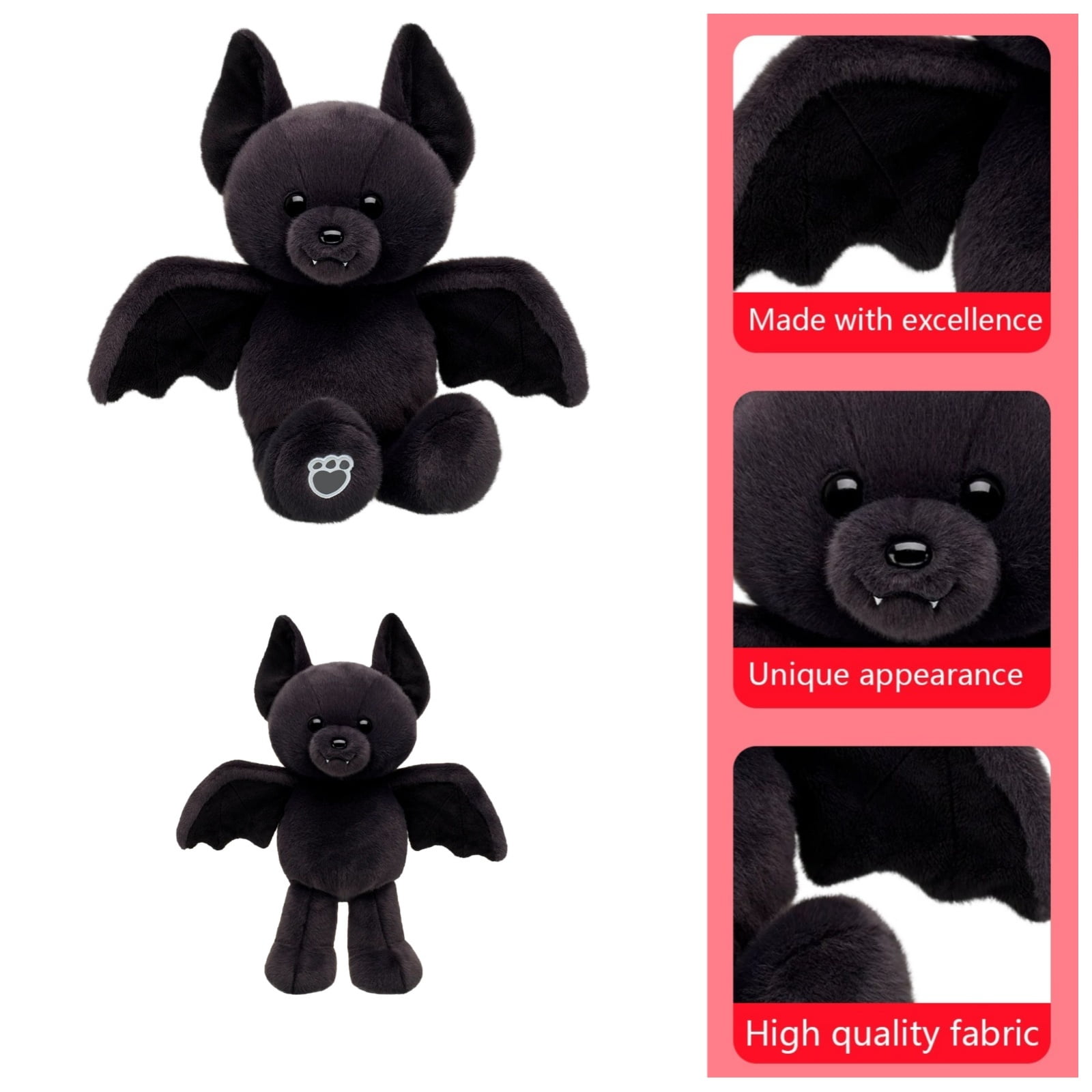 2025 Halloween Bat Plush- Build A Bear Collection - Posable Bat Stuffed ...