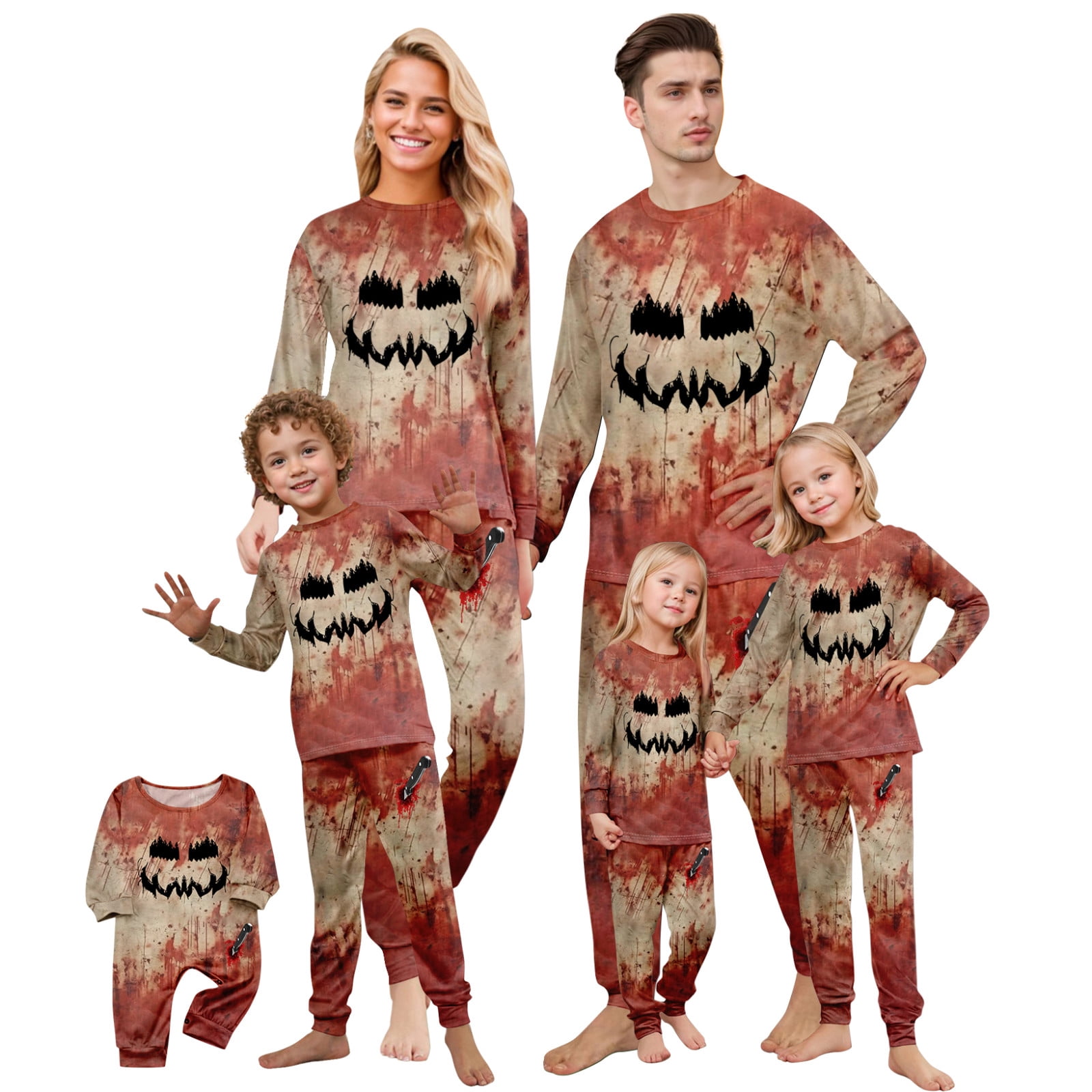 2025 Halloween Family Pajamas Matching Set, Family Nightclothes ...