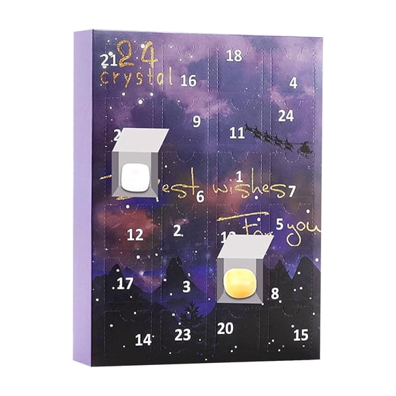 2025 Halloween Gemstone Advent Calendar for Kids, Countdown Calendar with 24 Gemstones to Open Each Day, Christmas Blind Box