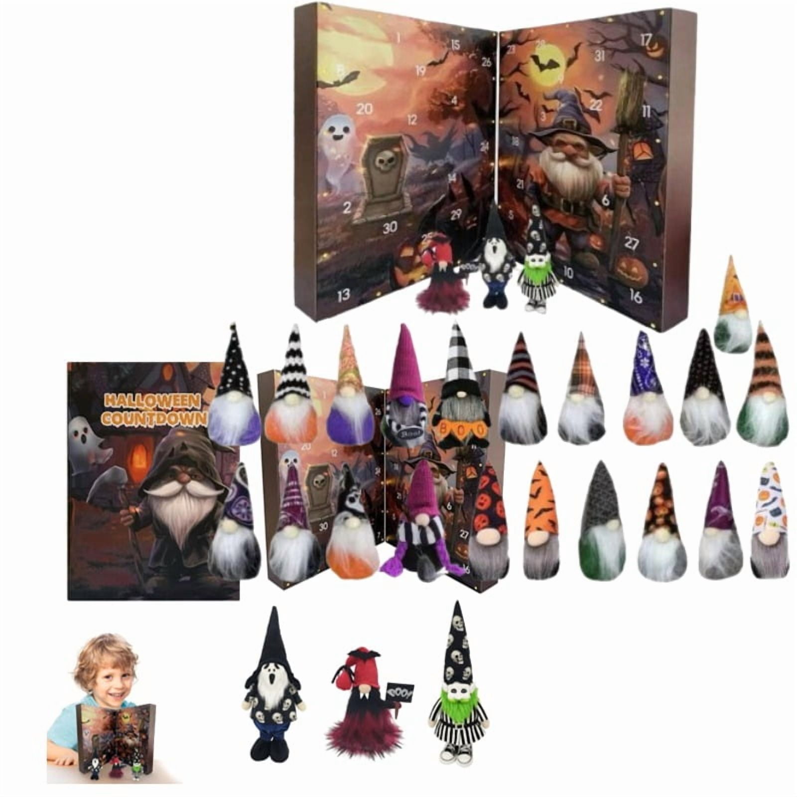 2025 Halloween Gnome Advent Calendar, 24 Day Halloween Advent Calendar ...