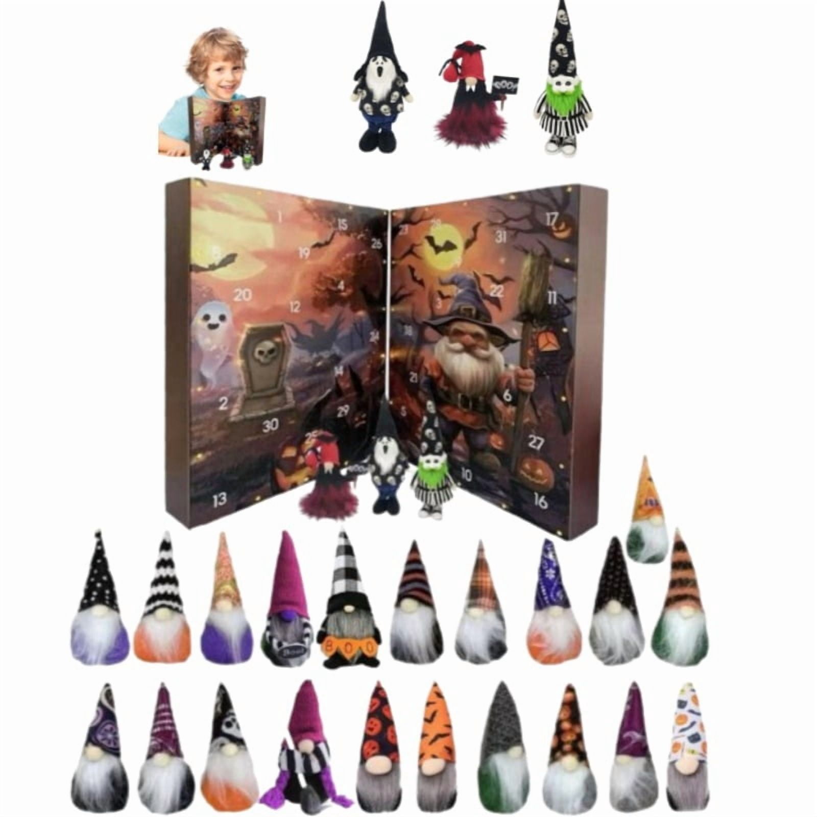 2025 Halloween Gnome Advent Calendar, 24 Day Halloween Advent Calendar ...