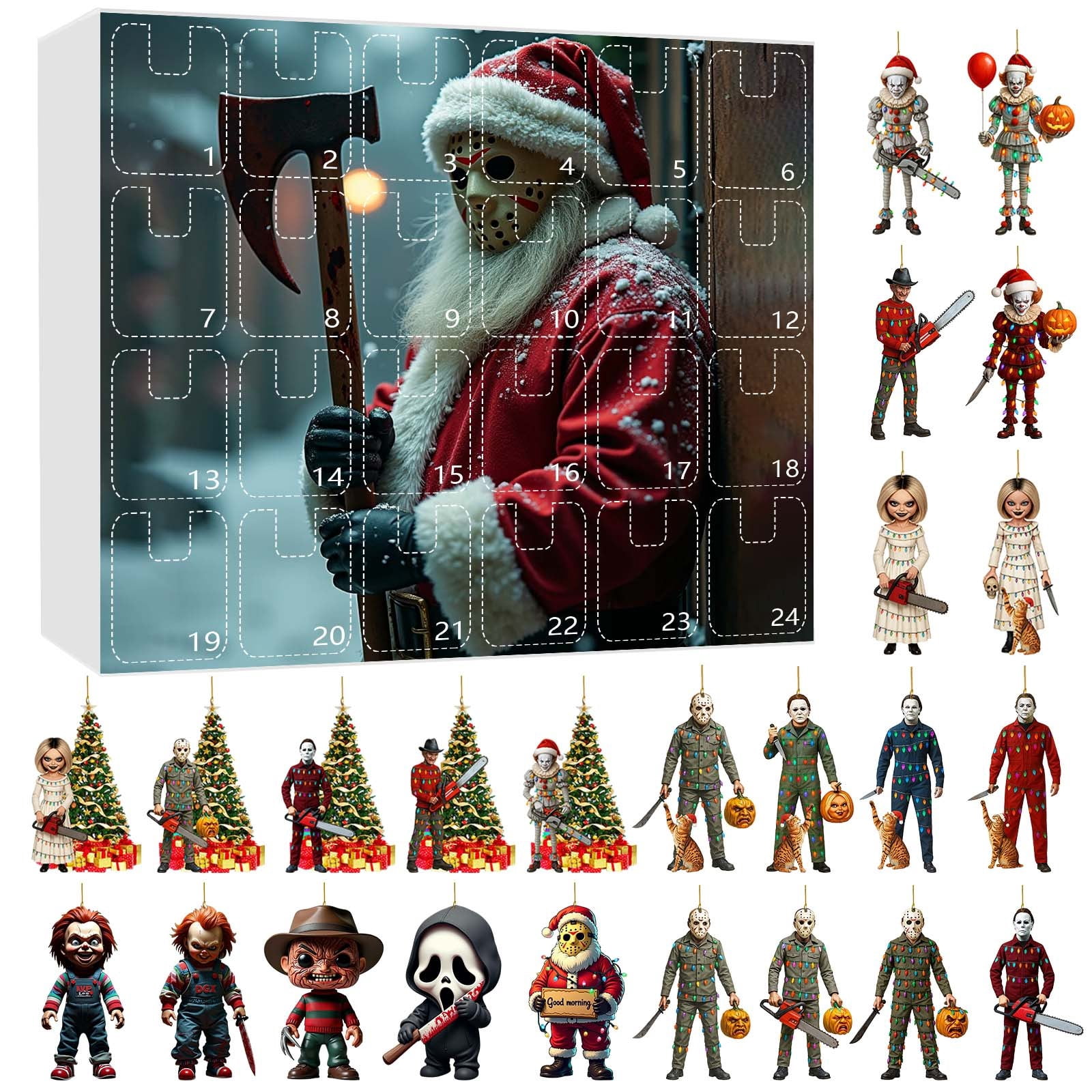 2025 Halloween Horror Movie Advent Calendar A, 24 Days Countdown with ...