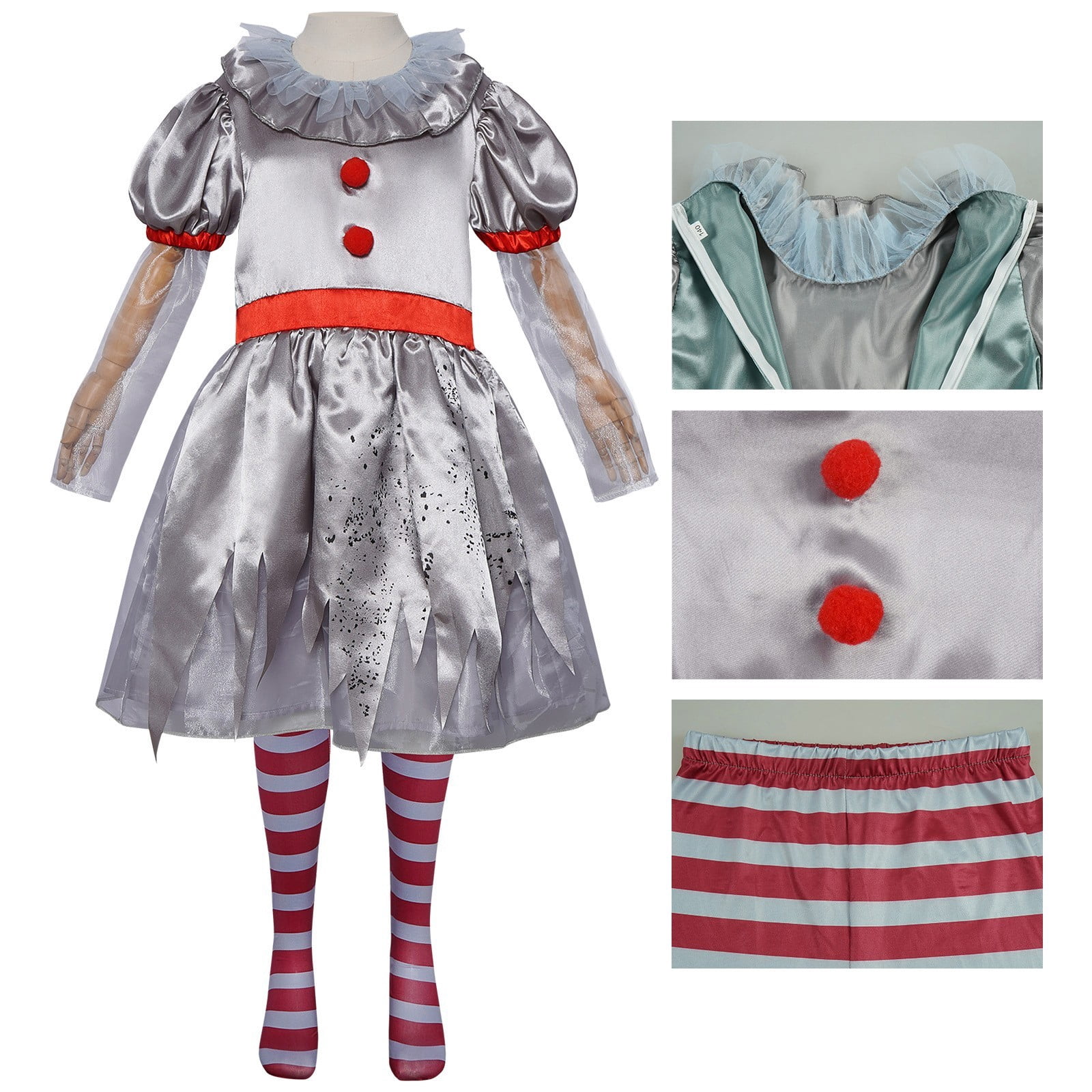 2025 Halloween It Costume, Spooky Clown Suits Costume for Kids — free download