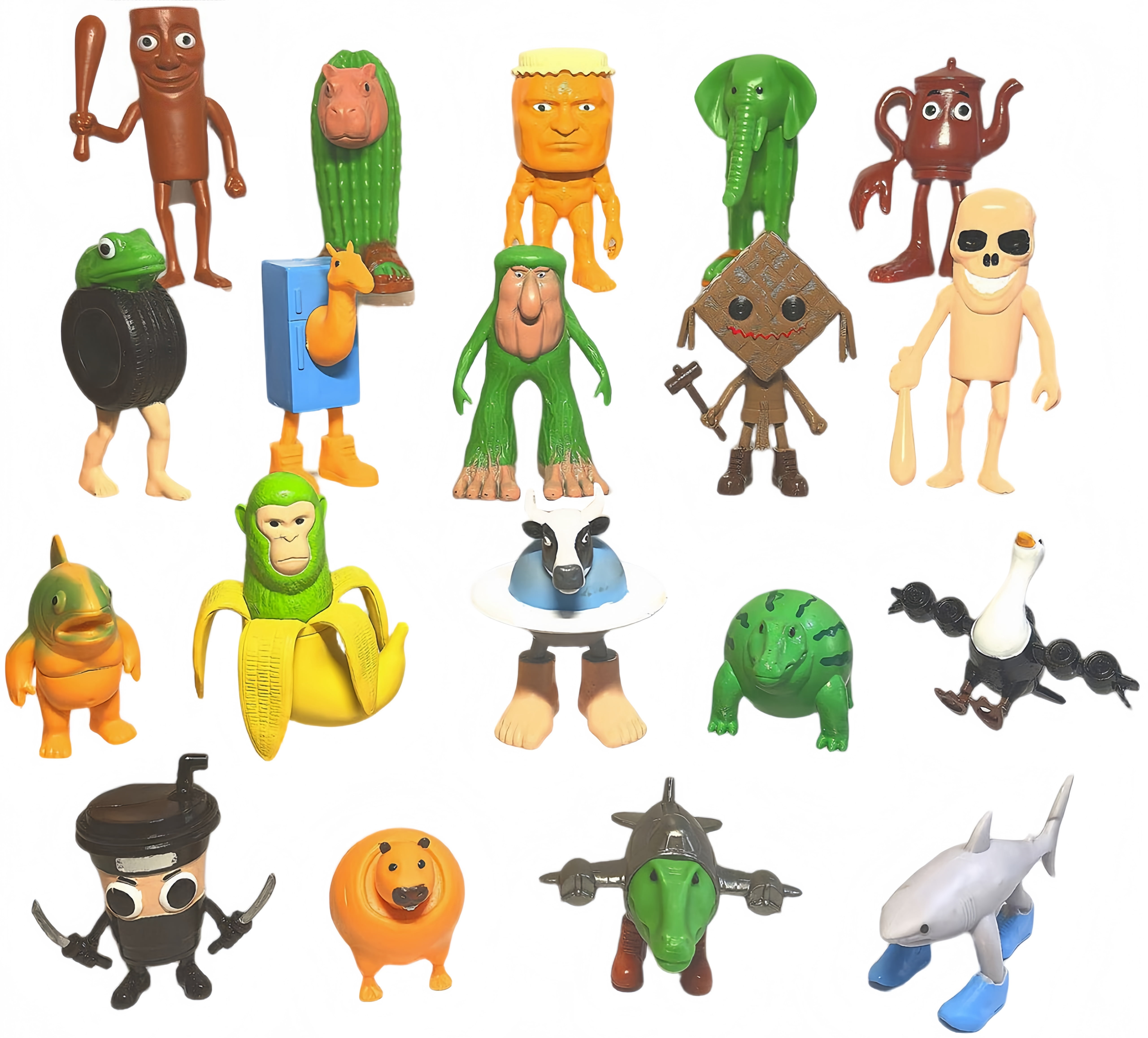 2025 Halloween Italian Brainrot Toys- 19Pcs Italian Brainrot Toy