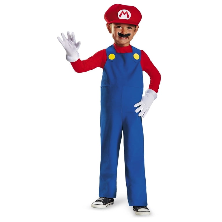 mario and luigi dress up costumes Disguise Nintendo Costume for Kids, Officially Licensed Super Brothers Boys Costume, Child Size (3T-4T) : Clothing, Shoes & Jewelry features the classic blue overalls with large yellow buttons Mario and Luigi Costumes Plumber