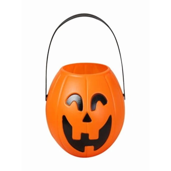 2025 Halloween Pumpkin Bucket with Handle | Reusable Halloween Trick - or - Treat Candy Holder, Spooky Party Decor & Festive Gift Container,B(4.33"*3.74")