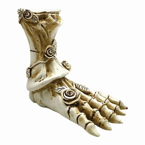 2025 Halloween Skeleton Foot Candlestick - Gothic Resin Tabletop Centerpiece :Unique gothic design with skeleton foot shape.,White