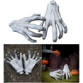 thumbnail image 1 of 2025 Halloween Skeleton Hands - 1 Pair Realistic Plastic Skeleton Zombie Hands for Halloween Terror Scary Props Decorations, 1 of 9