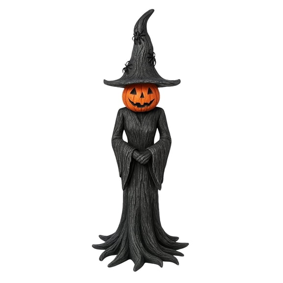 2025 Halloween Vintage Witch Statue, 11.8 Inch Resin Halloween Statue Decoration for Halloween Indoor Decoration, Vintage Magician Dark Fantasy Decoration for Home, Yard, Desktop Decoration.
