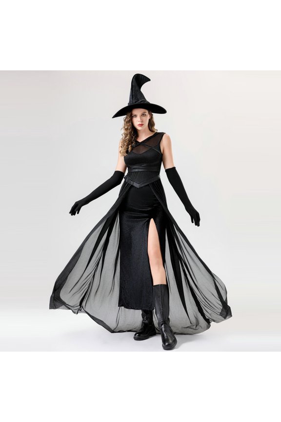 Halloween Witch Costume Women, Sexy Witch Costumes for Women Halloween Fancy Dress Witch Dress Sexy Halloween Costume Woman Black L