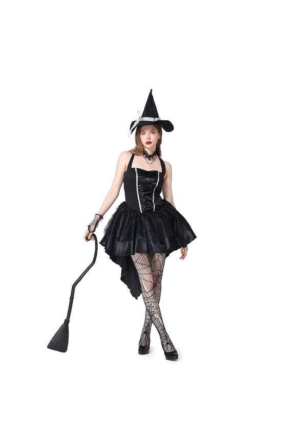 Halloween Witch Costume Women, Sexy Witch Costumes for Women Halloween Fancy Dress Witch Dress Sexy Halloween Costume Woman Black XL
