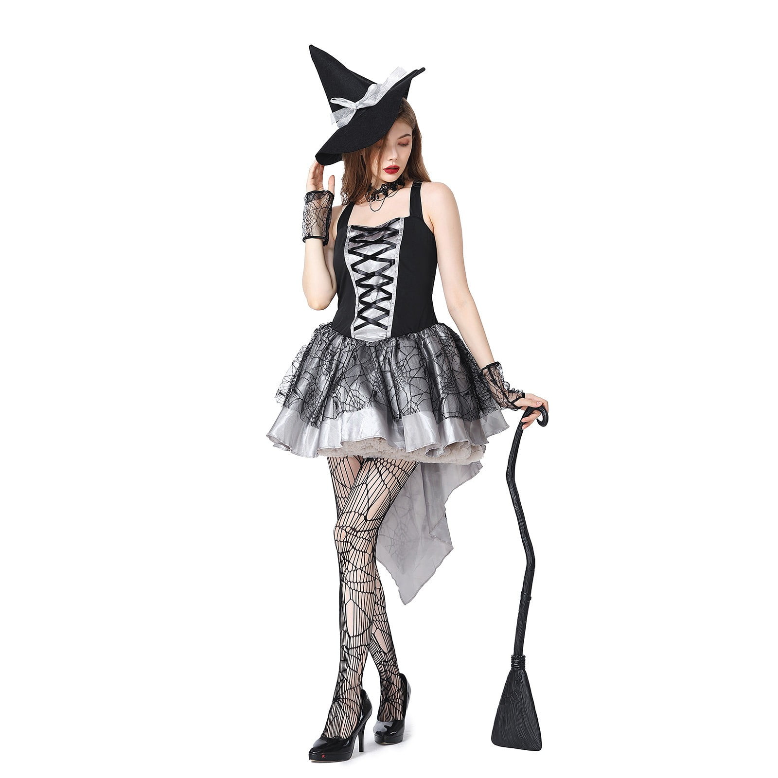 white christmas dresses Sexy Deluxe 3 Piece Evil Witch Corset Halloween Costume – Musotica.com main image 1