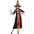thumbnail image 1 of Halloween Witch Costume for Women, Halloween Gothic Witch Dresses for Fancy Dress Party Orange XXL, 1 of 8