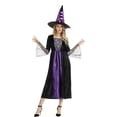 thumbnail image 1 of Halloween Witch Costume for Women, Halloween Gothic Witch Dresses for Fancy Dress Party Purple XL, 1 of 7