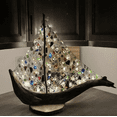 thumbnail image 1 of 2025 Handmade Sea Glass Boat, 1 of 4