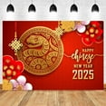 2025 Happy New Year Backdrop Chinese Style Snake Red Lantern New Year