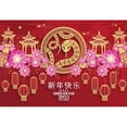 2025 Happy New Year Photography Backdrop Chinese Style Snake Red