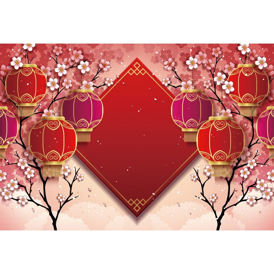 2025 Happy New Year Photography Backdrop Chinese Style Snake Red