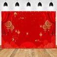 2025 Happy New Year Photography Backdrop Chinese Style Snakes Red