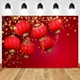 2025 Happy New Year Photography Backdrop Chinese Style Snakes Red