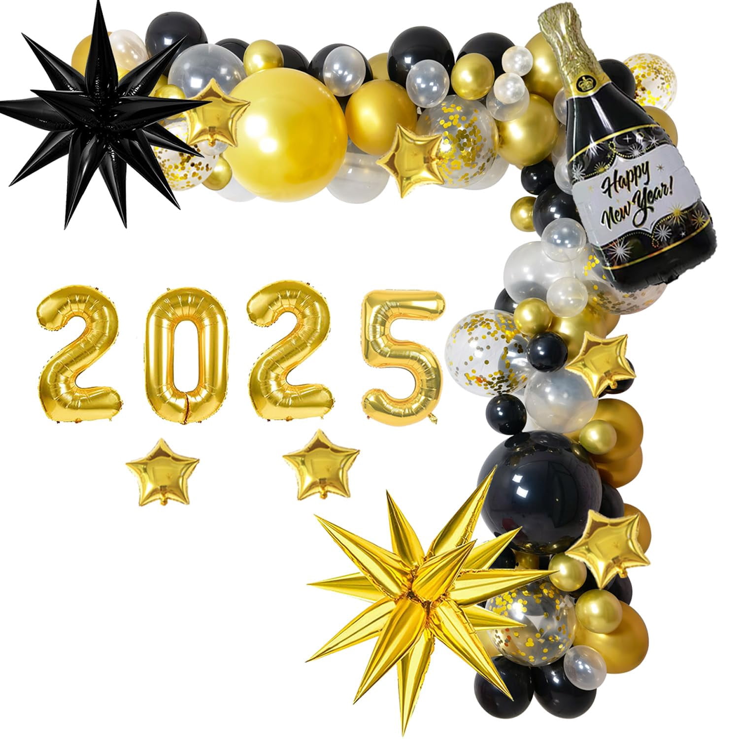 40 Inch Silver 2026 Balloons With Ribbon | Graduation, New Year's Eve, Birthday Party Decor | Foil Number Balloons