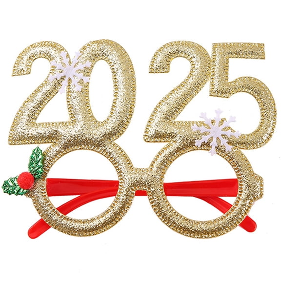 2025 Headband Glasses Photo Props Cartoon Glasses Party Glitter Paper 2025 for New Year Stage