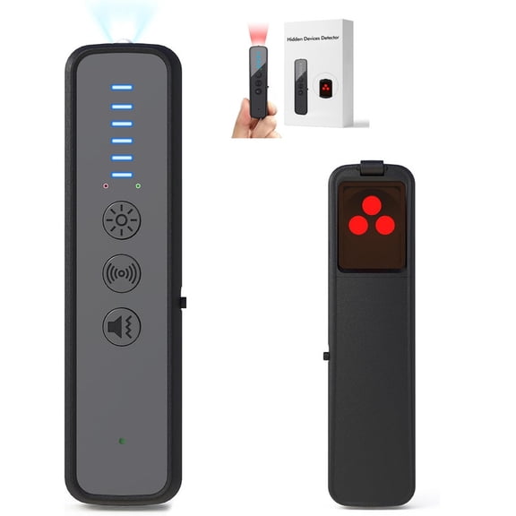 2025 Hidden Camera Detectors Camera Finder, Smart GPS Tracker Detector,Hidden Bug and Professional Camera Detector for for Hotels, Travel, Home & Office, Travel Essentials (Black)