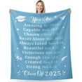 thumbnail image 1 of 2025 High School College Graduation Blanket for Her Him Graduation Gifts for Her Him Class of 2025 Seniors Throw Blanket for Women Men 2025 Graduation Blankets Graduates Decorations Blankets 30x40", 1 of 6
