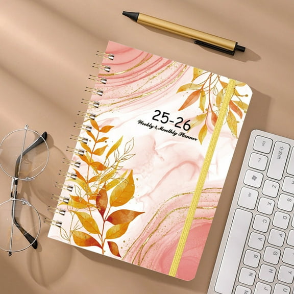 2025 High-Value A5 Coil Week's Notebook, Ins Style Plan Book in English, Schedule Notebook for Students, Daily Planner