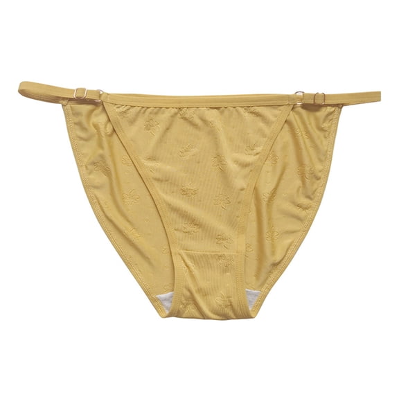 2025 High Waisted Absorbent Period Underwear for Women High Flow Menstrual Underwear Yellow L