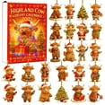 thumbnail image 1 of 2025 Highland Cow Advent Calendar 24 Days Countdown with 2D Acrylic Cow Ornaments, Christmas Tree Hanging Decorations with Highland Cow Theme for Home Holiday, 1 of 7