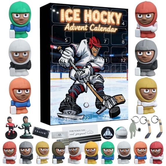 2025 Hockey Advent Calendar 24 Day Countdown with 3D Collectibles