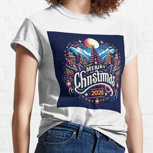 2025 Holiday Wishes Minimalist Christmas And New Year Design Classic T