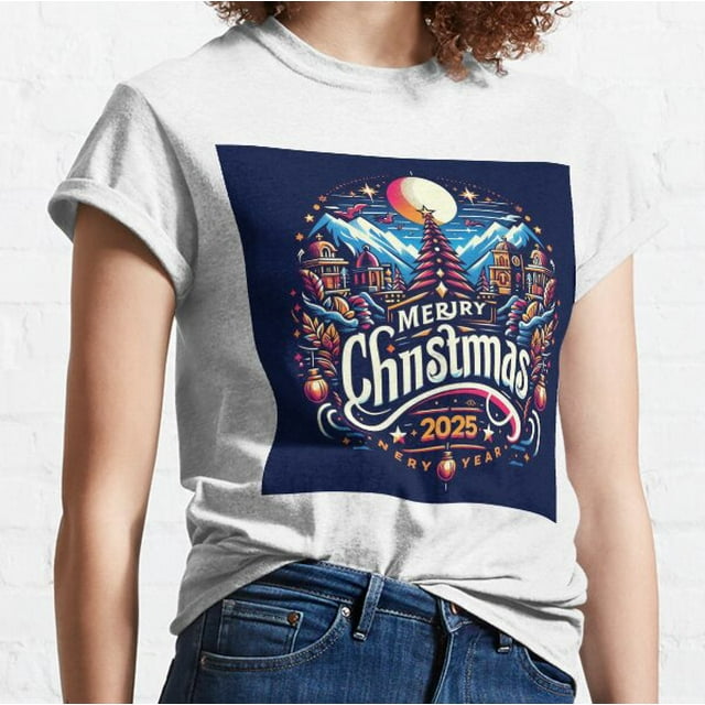 2025 Holiday Wishes Minimalist Christmas And New Year Design Classic TShirt Sweatshirt Hoodie