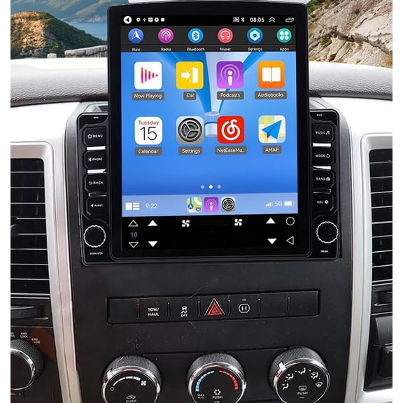 2025 Hot Sale 9.7 Inch Android 15 Car Radio For RAM 1500 2500 3500 2009-2012 | 2+32G CarPlay Android Auto | GPS + AHD Camera + Bluetooth/WiFi + SWC Split Screen