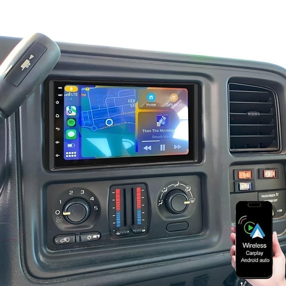 2025 Hot Sale Android 13 Car Radio for GMC Sierra 1500/2500/3500 Classic 2007 | 7in 4+64G Wireless CarPlay Android Auto, GPS + Bluetooth/WiFi + SWC Split Screen