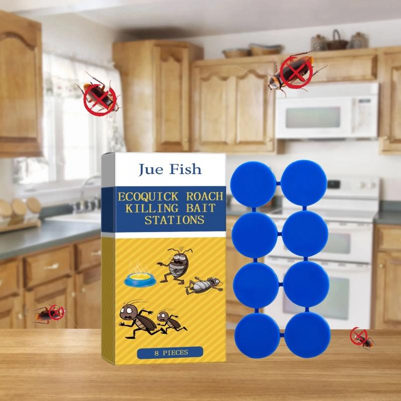 8 Pieces Cockroach Medicine,Pesdispear Cockroach Trap, Anti Cockroaches Protection Up to 2 Months, More Effective than Ultrasonic Cockroach Control, 1 Min Kitchen Corner Hack, 99% Roach Solve Rate