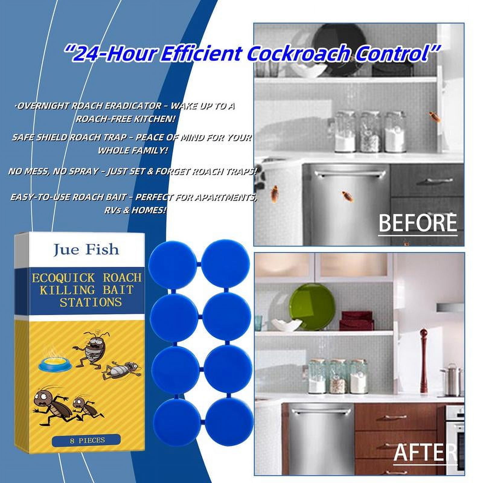2025 Cockroach Medicine,Pesdispear Cockroach Trap, Anti Cockroaches Protection Up to 2 Months, More Effective than Ultrasonic Cockroach Control, 99% Roach Solve Rate(8 Pieces)