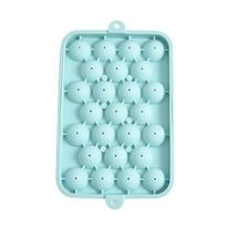 2025 Ice Cubes Maker Mold, Food-Grade Silicone Easy-Release Ice Tray with Lid, Round Space-Saving Design for Refrigerator, 26x7cm