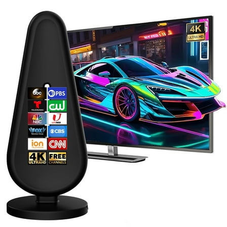 2025 Indoor Digital TV Antenna,560+ Miles HD Long Range TV Antenna for Smart TV and Old TV,4K 1080p Free TV Antennas for Local Channels with Amplifier Signal Booster Support All TV with 18ft Cable