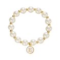 thumbnail image 1 of 2025 Initial Pearl Bracelet Flower Girl Bracelet Proposal Gifts for Girls, Gold Pearl Bracelets with Letter A-Z Personalized Name Jewelry Birthday Christmas Wedding Party Gift for Her, 1 of 4