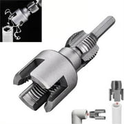 2025 Integrated Internal & External Pipe Threading Tool, Electric Drill Compatible Pvc Pipe Threader Kit, 1/2" and 3/4 Internal External Rethreading Maker Upgrade, 1/2" *1