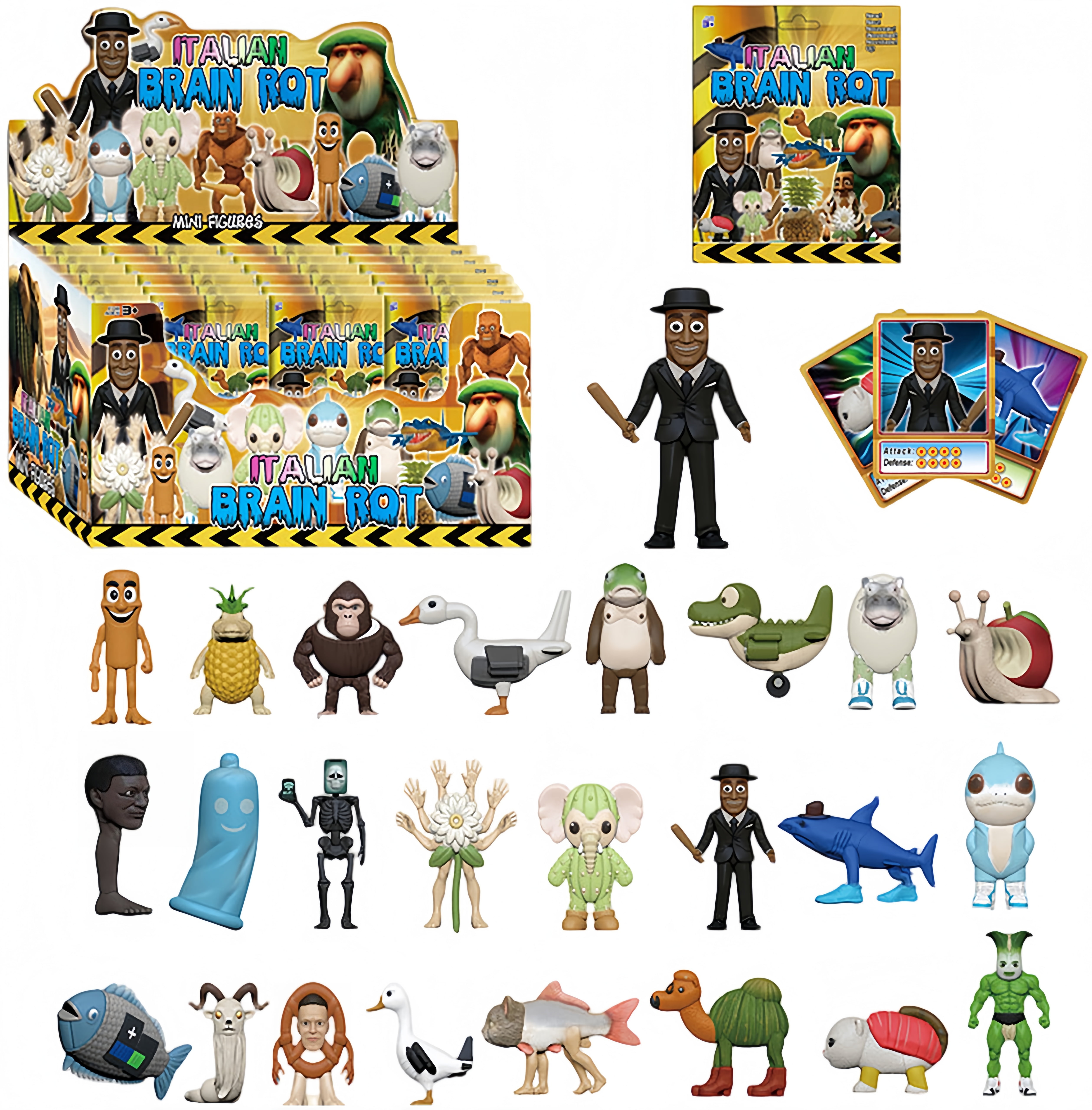 2025 Italian Brainrot Blind Box Tralalero Tralala Toy & Tung Tung