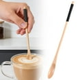 thumbnail image 1 of 2025 Japanese Style Long Handle Wooden Spoon - Coffee & Tea Stirring Spoon, Mini Natural Wood Stirrer (Style A), 1 of 9